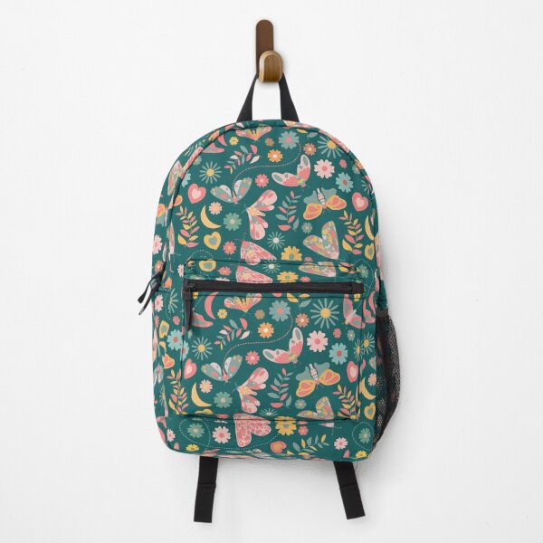 Item preview, Butterfly and flowers on Teal Background designed and sold by Elisabeth Coelfen.