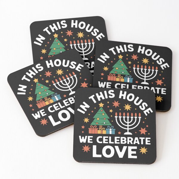 Item preview, In This House We Celebrate Love Hanukkah Christmas designed and sold by WildPalette-Art.