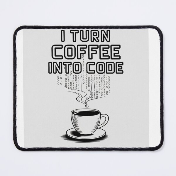 Artikelvorschau, Ich verwandle Kaffee in Code, Thema für Kaffeesüchtige. entworfen und verkauft von Shabby Script Archive | Digital Designer .