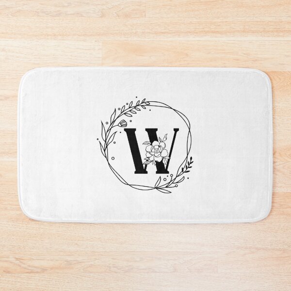 Item preview, W Botanical Monogram, W Wreath Monogram, Peony Monogram, Rose Monogram designed and sold by Spike The Punch Design Co..