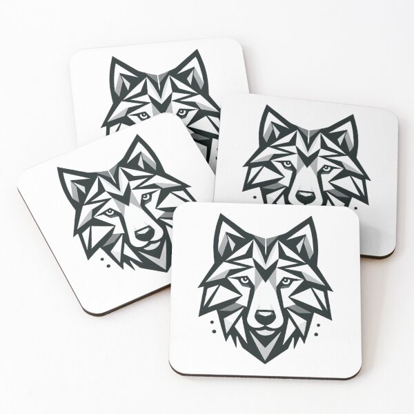 Item preview, Geometric Wolf Design – Modern Abstract Animal Art designed and sold by gkhanco.