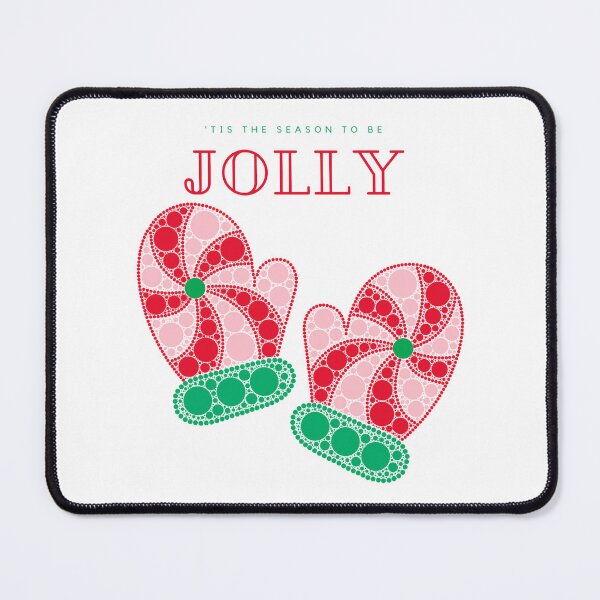 Item preview, 'Tis the Season to be Jolly Mittens Dot Art designed and sold by Cardiff Creative.
