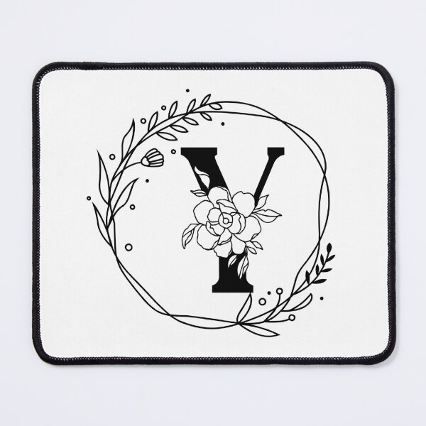 Item preview, Y Botanical Monogram, Y Wreath Monogram, Peony Monogram, Rose Monogram designed and sold by Spike The Punch Design Co..