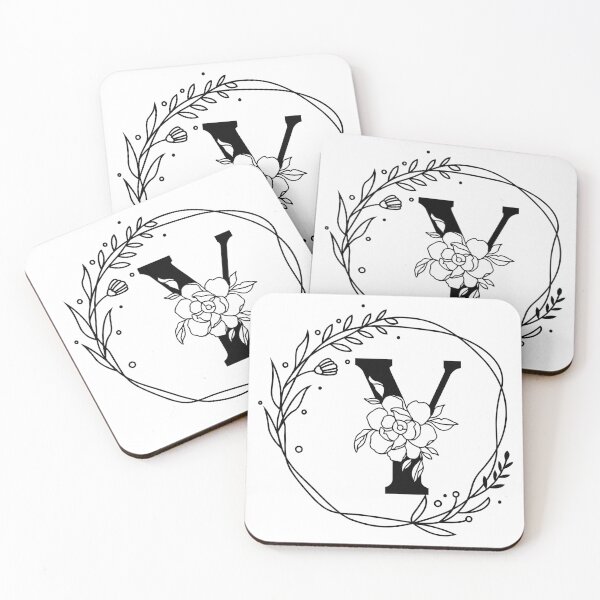 Item preview, Y Botanical Monogram, Y Wreath Monogram, Peony Monogram, Rose Monogram designed and sold by Spike The Punch Design Co..