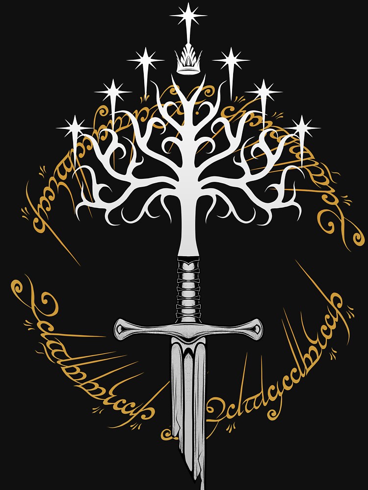 Thumbnail 7 of 7, Classic T-Shirt, Andúril White Tree designed and sold by Crossroads-Art.
