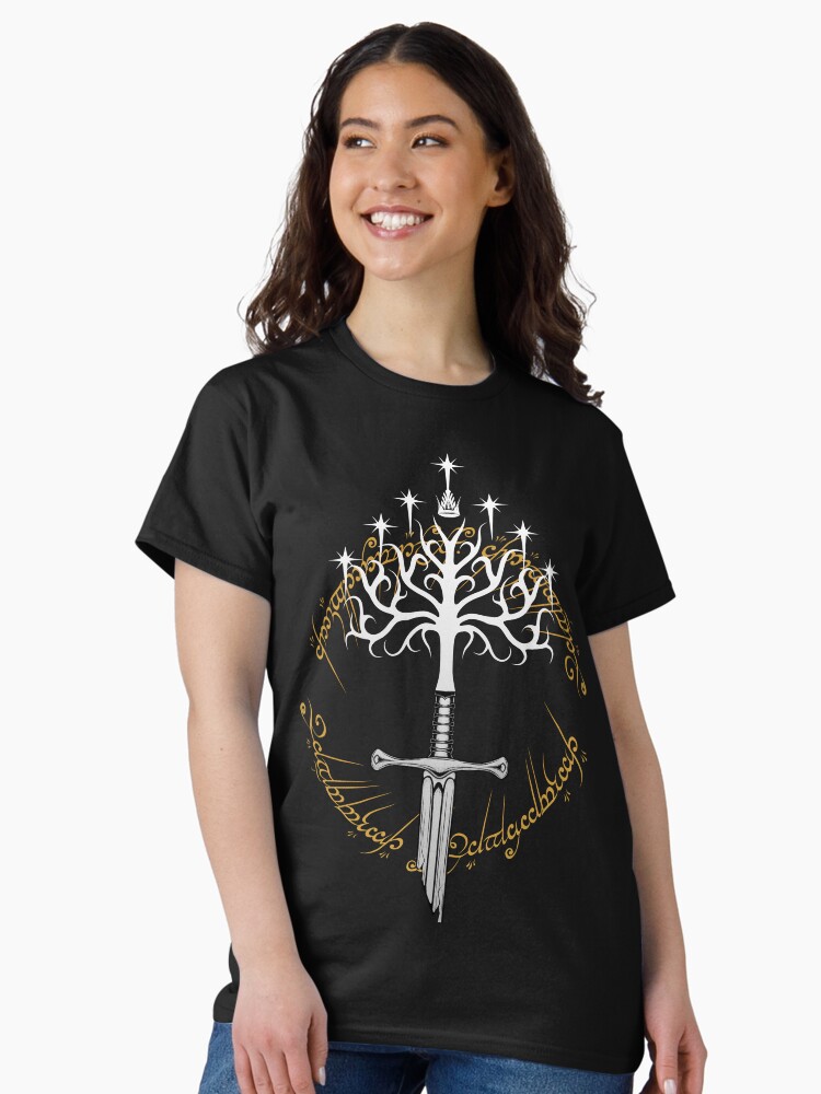 Thumbnail 2 of 7, Classic T-Shirt, Andúril White Tree designed and sold by Crossroads-Art.