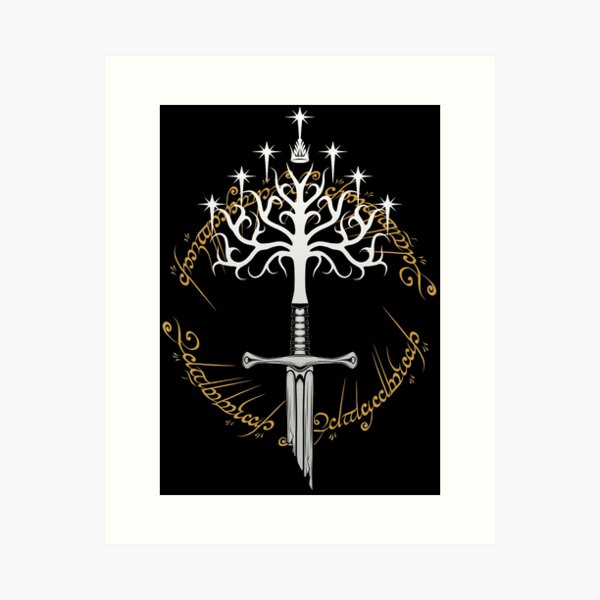 Item preview, Andúril White Tree designed and sold by Crossroads-Art.