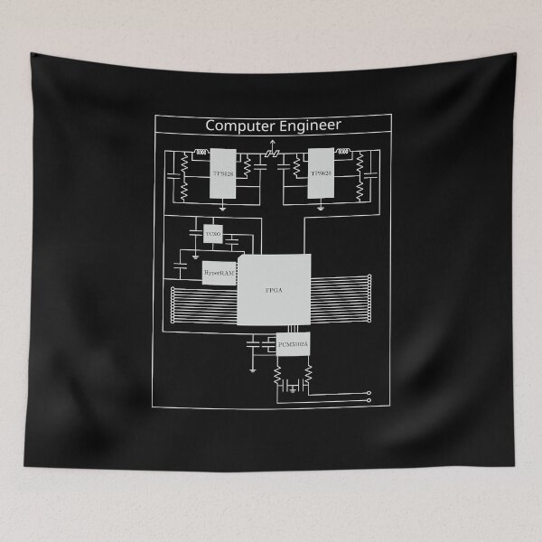 Item preview, Computer Engineer (DAC board diagram) (Dark version) designed and sold by jrmoser.