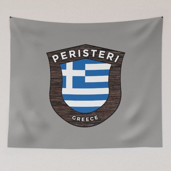Item preview, Peristeri Greece Emblem Flag designed and sold by World Designs.