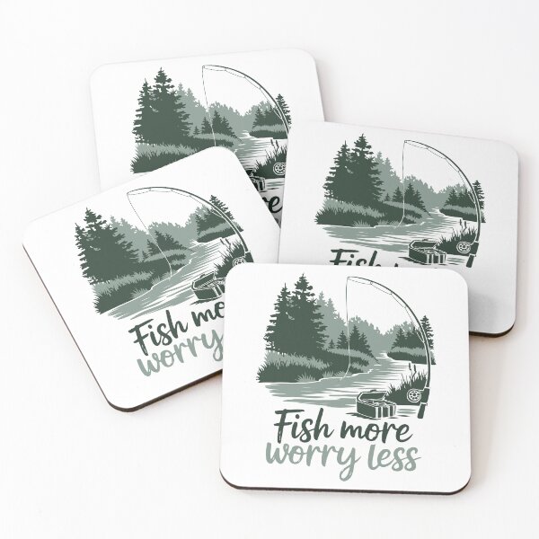 Item preview, Fish More Worry Less, Fishing designed and sold by OskarArts.