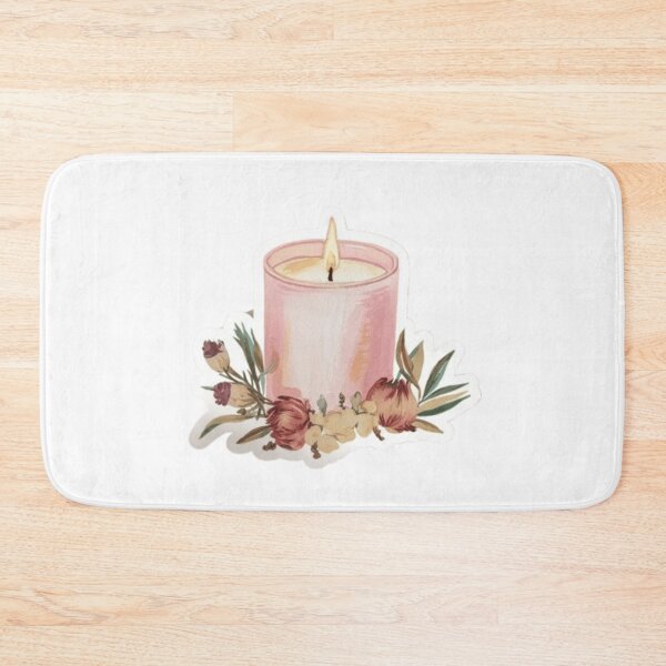 Artikelvorschau, Aquarell rosa Kerze Blumen um entworfen und verkauft von ArtQueen777.