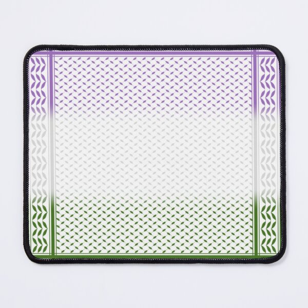 Item preview, Genderqueer Flag Keffiyeh/Kufiyyeh Solidarity Pattern designed and sold by feardeargcrafts.