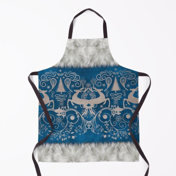 Item preview, Reindeer Swirls - Silver Blue designed and sold by L'Atelier de Milu.