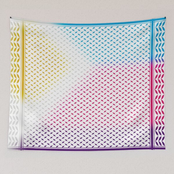 Item preview, New Polyamory Flag Keffiyeh/Kufiyyeh Solidarity Pattern  designed and sold by feardeargcrafts.