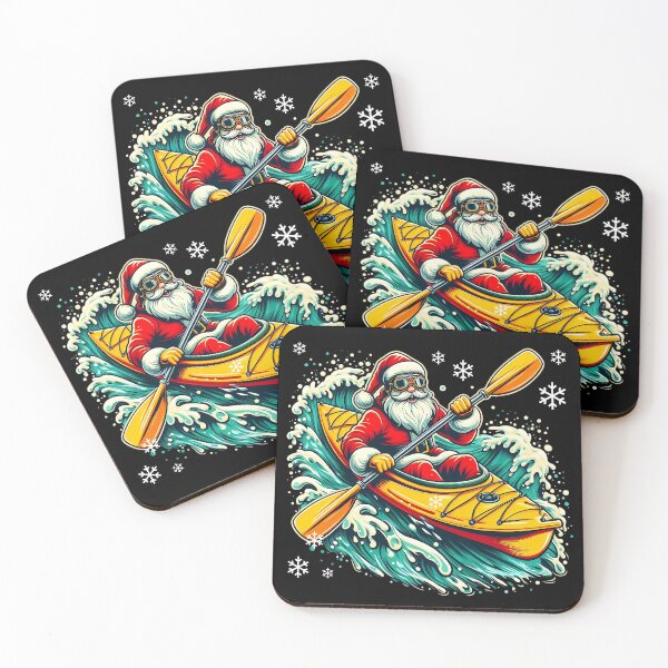 Item preview, Funny Santa Kayaking Christmas Paddler Canoeist Kayak Lover , Cristmas 2025 designed and sold by ArtByKatti.