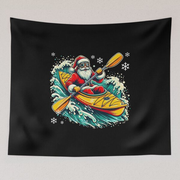 Item preview, Funny Santa Kayaking Christmas Paddler Canoeist Kayak Lover , Cristmas 2025 designed and sold by ArtByKatti.