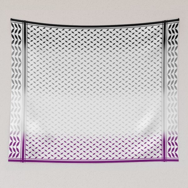 Item preview, Asexual Flag Keffiyeh/Kufiyyeh Solidarity Pattern  designed and sold by feardeargcrafts.