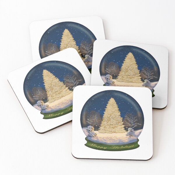 Item preview, Magical Christmas Snow Globe with Golden Tree designed and sold by BlueJae-studio.