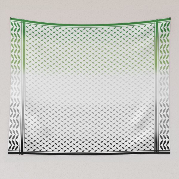 Item preview, Aromantic Flag Keffiyeh/Kufiyyeh Solidarity Pattern  designed and sold by feardeargcrafts.