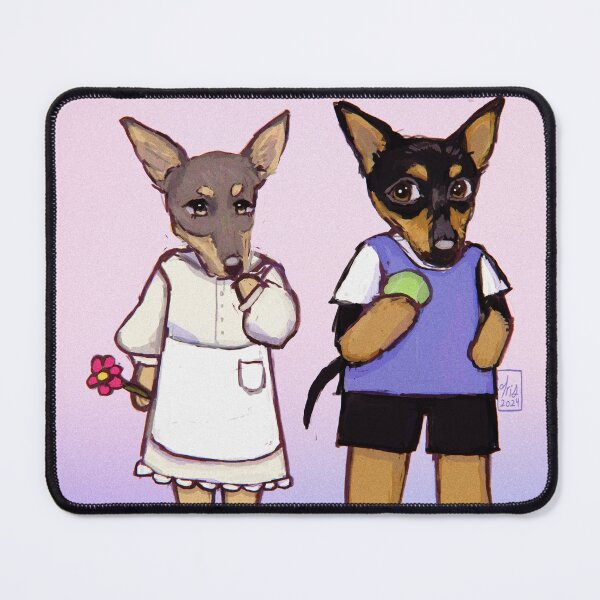 Item preview, sister puppies designed and sold by trashcangoddess.