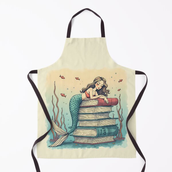 Item preview, Dreamy Mermaid Bibliophile Illustration – Underwater Fantasy Art designed and sold by BNCH44.