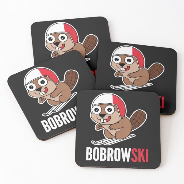 Item preview, Bobrowski Polish Beaver Funny Ski Jumping for Winter Sports Fans Polski Bóbr Bober designed and sold by Anniko Art Studio.