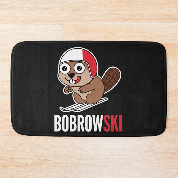 Item preview, Bobrowski Polish Beaver Funny Ski Jumping for Winter Sports Fans Polski Bóbr Bober designed and sold by Anniko Art Studio.