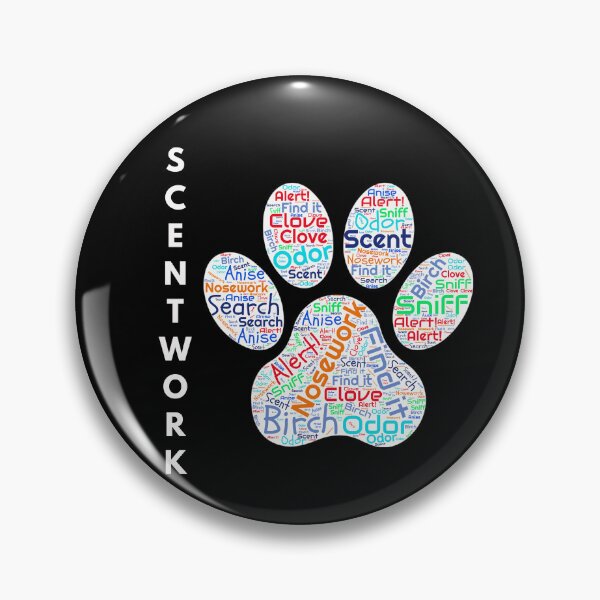 Item preview, Dog Scentwork - all things scentwork word cloud in shape of paw designed and sold by LBKdesigns.