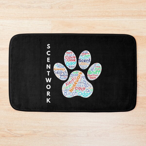 Item preview, Dog Scentwork - all things scentwork word cloud in shape of paw designed and sold by LBKdesigns.