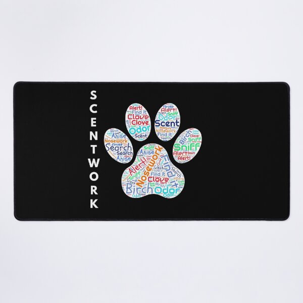 Item preview, Dog Scentwork - all things scentwork word cloud in shape of paw designed and sold by LBKdesigns.