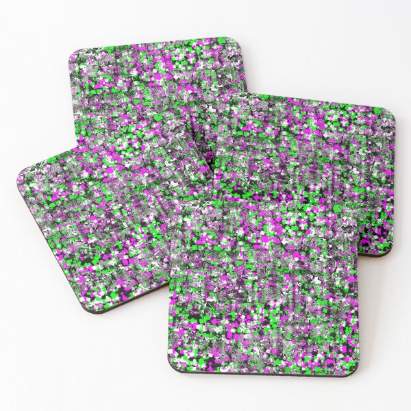 Item preview, green and magenta square static designed and sold by Alphameter.