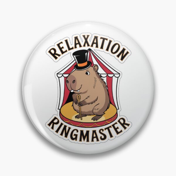 Item preview, Relaxation Ringmaster Funny Capybara Circus Design designed and sold by Kirolous  Safwat.