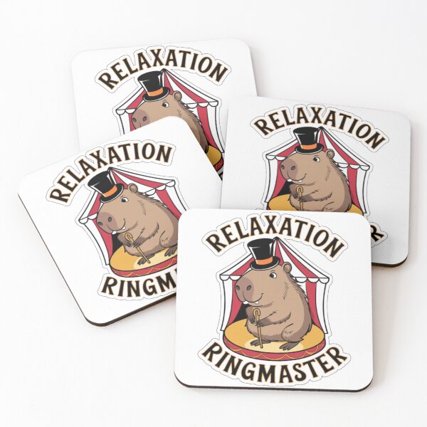 Item preview, Relaxation Ringmaster Funny Capybara Circus Design designed and sold by Kirolous  Safwat.