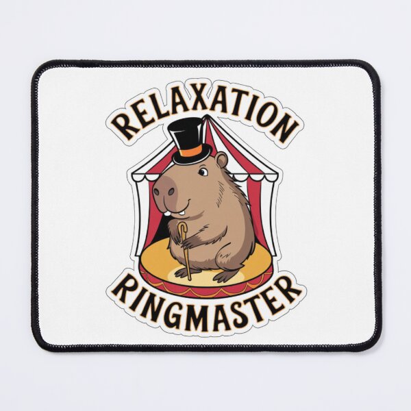 Item preview, Relaxation Ringmaster Funny Capybara Circus Design designed and sold by Kirolous Safwat.