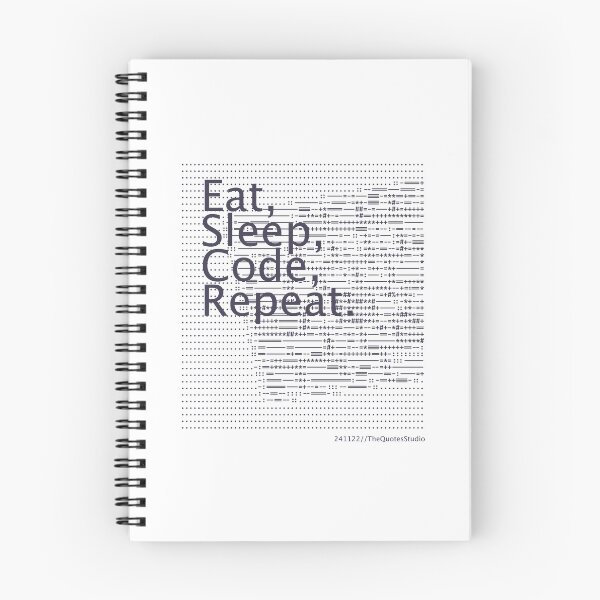 Item preview, Eat, Sleep, Code, Repeat. - 241122/T3A/A designed and sold by TheQuotesStudio.