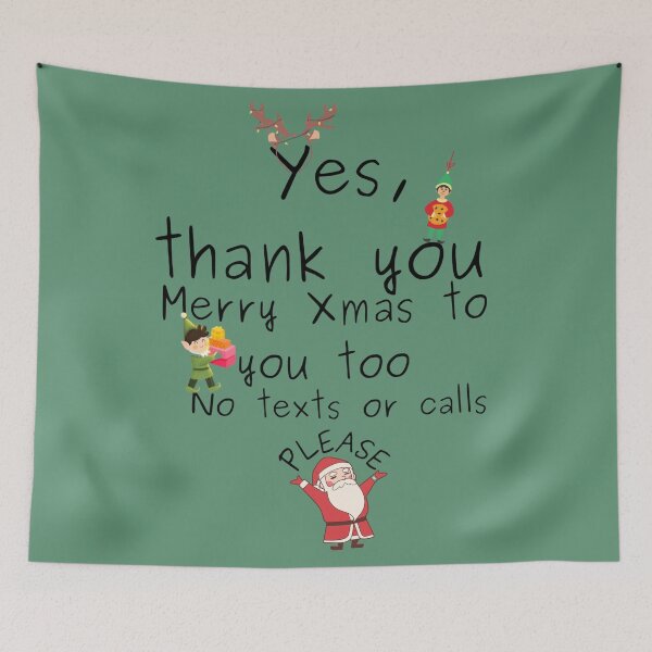 Item preview, Yes, Merry Xmas, no calls or texts please designed and sold by ARMYPLUGCO.