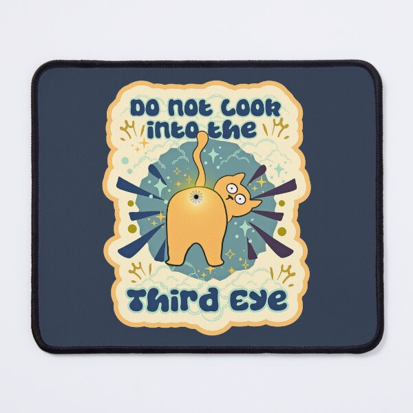 Item preview, Funny Kitty Butt Third Eye Humor designed and sold by Renata illustrata.