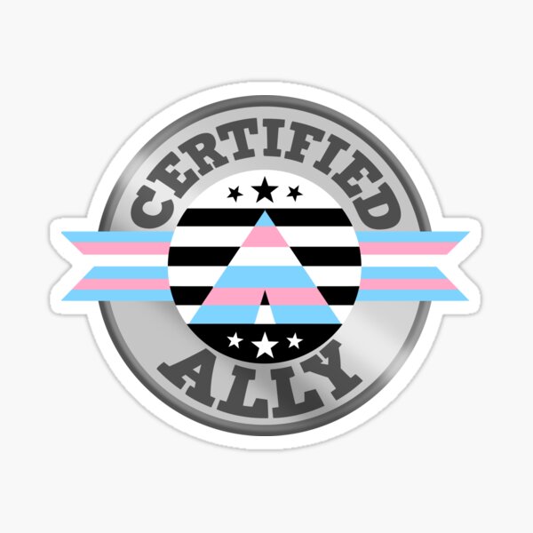Certified Trans Ally Badge Sticker