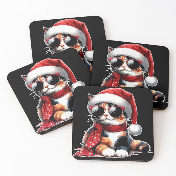 Item preview, Tricolor Calico Cat Christmas Funny designed and sold by TomFrontierArt.