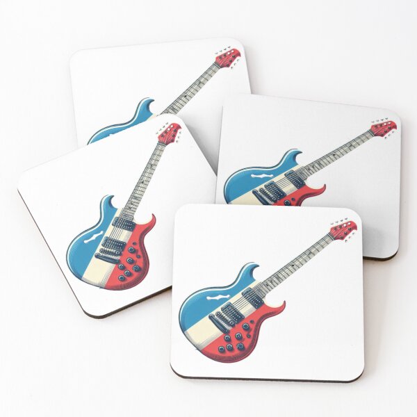 Item preview, Electric Guitar with French Flag Style – Unique Design for Music Lovers and France Enthusiasts designed and sold by maritas22.