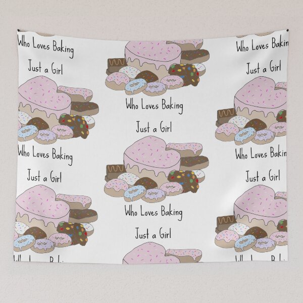 Item preview, Just a Girl Who Loves Baking designed and sold by Sweet-Stitches.