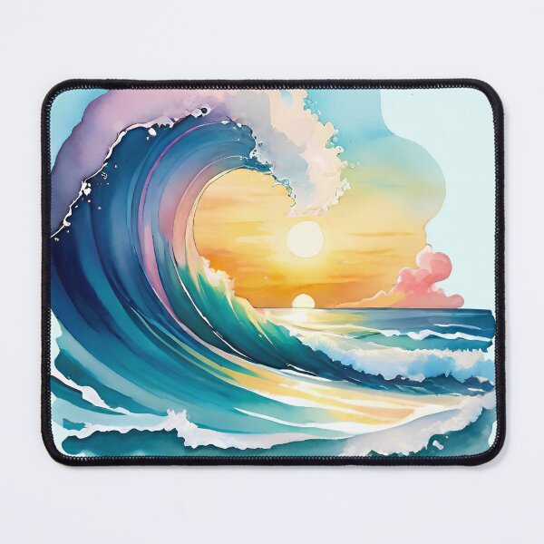 Item preview, Wave at sunset designed and sold by Lavandine-art.
