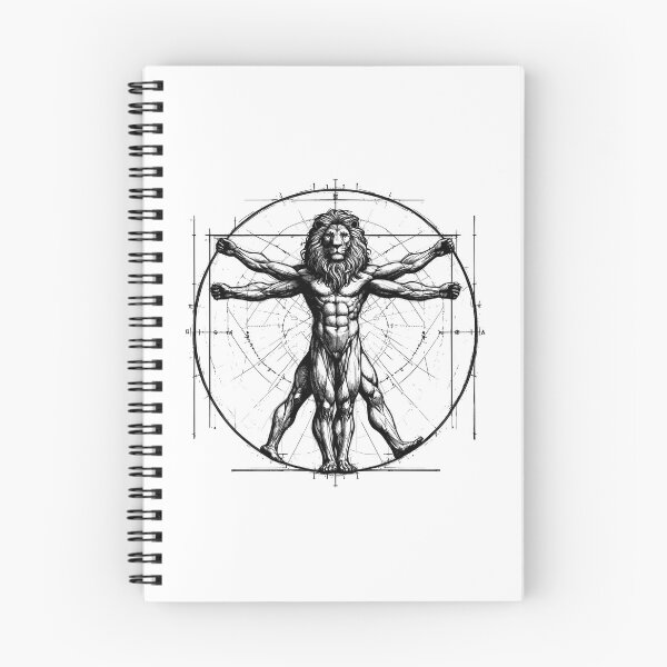 Item preview, Vitruvian Lion Sketch Drawing Gift designed and sold by Pineapple-Tree.