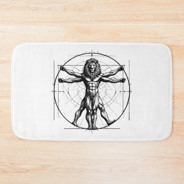 Item preview, Vitruvian Lion Sketch Drawing Gift designed and sold by Pineapple-Tree.