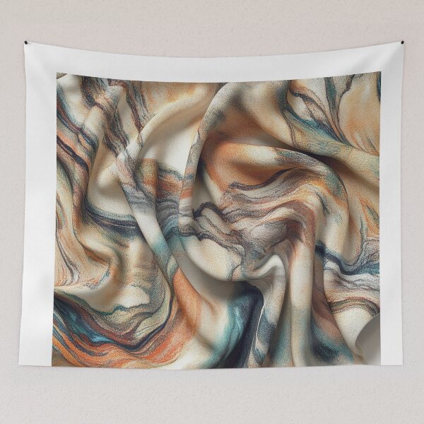 Item preview, Elegant Kashmir-Inspired Abstract Fabric designed and sold by RASHABADR.