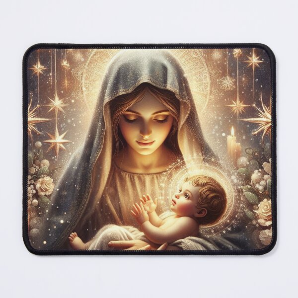 Item preview, Adviento Navidad Madre de Dios con el niño Jesús bajo un cielo estrellado designed and sold by JaroDesign2023.
