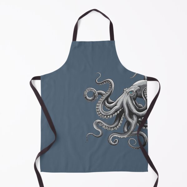 Item preview, Version 2: Etched Style, Retro Style Octopus - Ocean and Sea Life Fish Tee - detailed, custom etching designed and sold by markmm9.