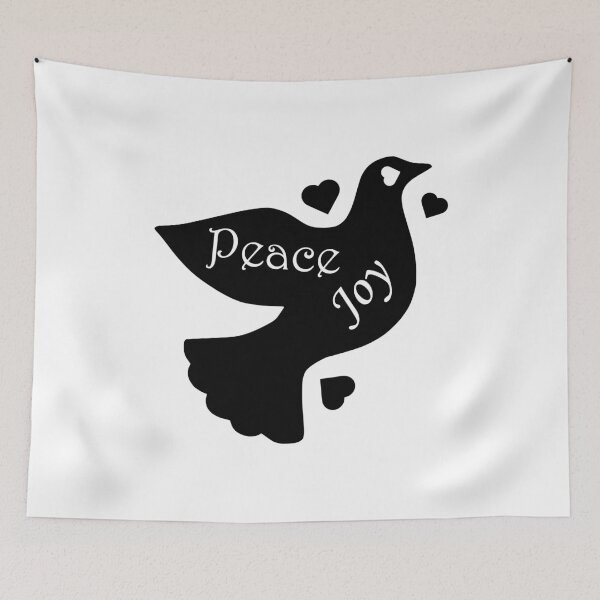 Item preview, The Dove Of Peace Joy And Love - v3 - black for light backgrounds designed and sold by MultimediaSusan.