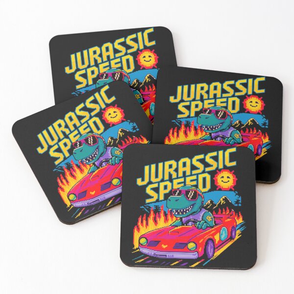 Item preview, Jurassic Speed - Retro Pixel Art T-Rex Racing Car 80s Gaming Design designed and sold by ObjCrea123.