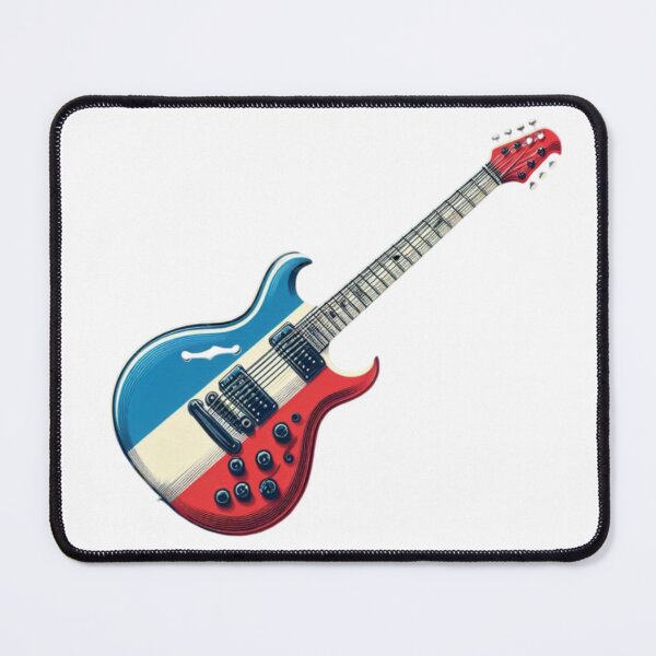 Item preview, Electric Guitar with French Flag Style – Unique Design for Music Lovers and France Enthusiasts designed and sold by maritas22.